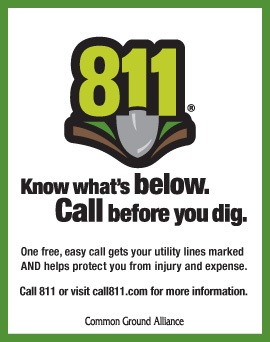 811 Call before you dig
